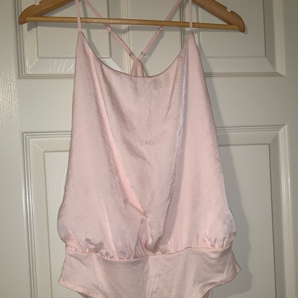 Light pink blousy body suit